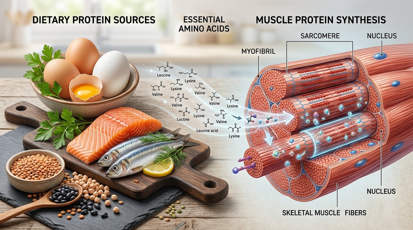 The Protein RDA vs Optimal Targets Debate: Muscle Synthesis Physiology guide by Kartikeyan Sahani, Healthy Spin Journal